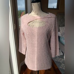 JLo peekaboo top womens size L